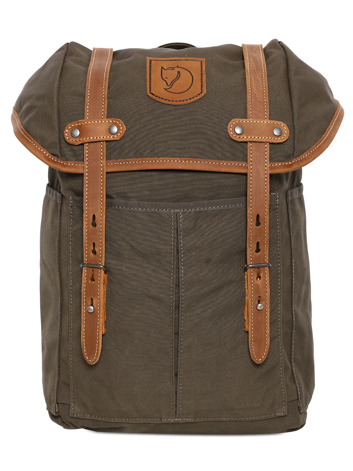 Lyst Fjallraven Small No. 21 Canvas & Leather Backpack in Green for Men